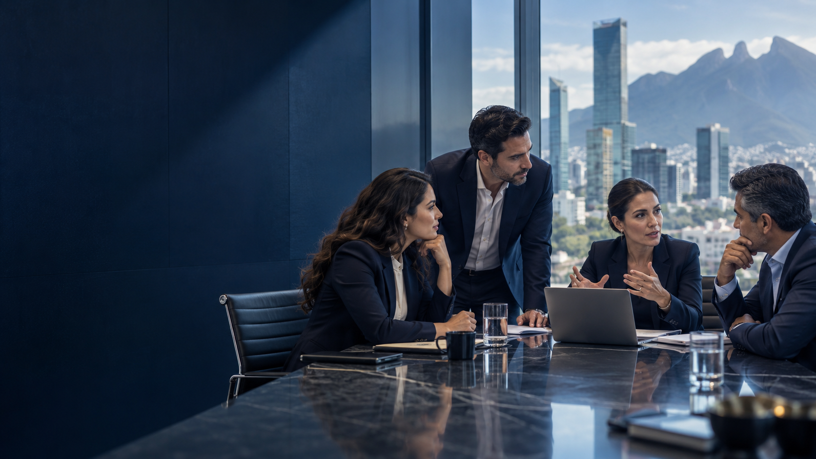 Escena corporativa ilustrativa generada: NUESTRA ESENCIA