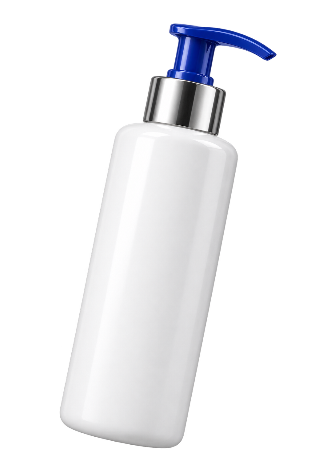 Envase conceptual de cuidado personal con dispensador azul